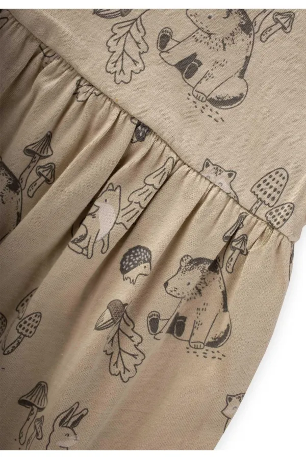 Desenli Kısa Tulum 0-3 Yaş Mint Yeşili