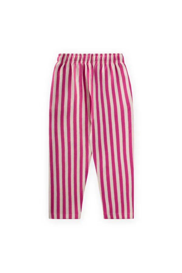Striped Tracksuit 3-12 Years Fuchsia