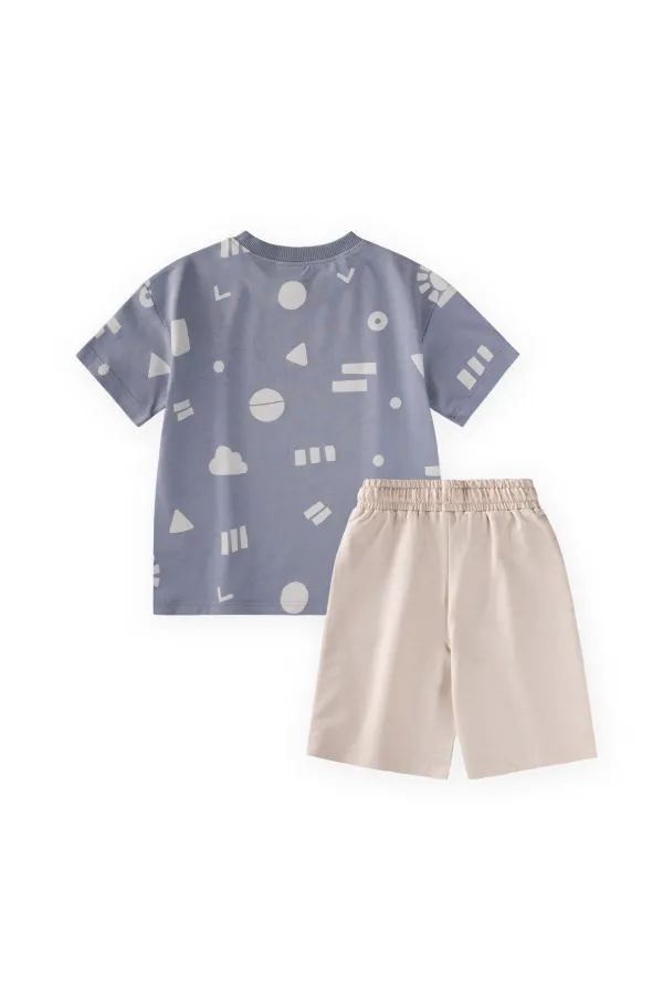 Patterned Capri T-Shirt Set, Ages 2-12, Blue