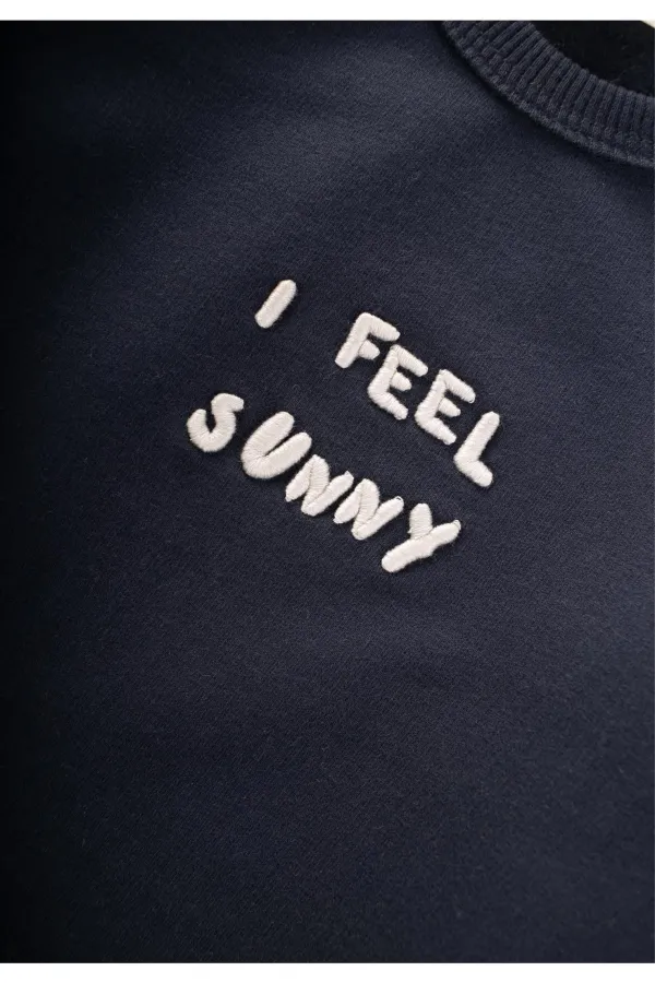 Nakışlı Sweatshirt 1-7 Yaş Antrasit