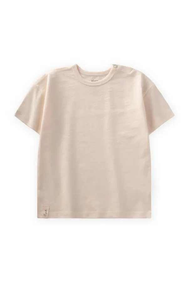 T-shirt basique pour bébé 0-3 ans écru