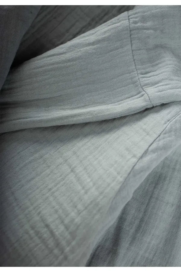 Çift Kat Müslin Çocuk Bornoz 2-9 Yaş Mint Yeşili