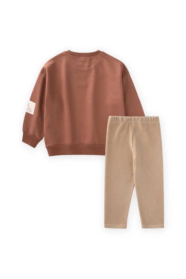 Sweatshirt Takım 2-10 Yaş A Kahve