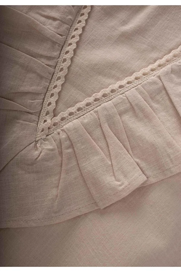 Robe à ourlet et dos en dentelle, 2-7 ans, écru