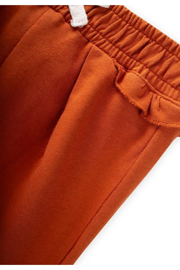 Fırfırlı Eşofman 1-5 Yaş Kiremit