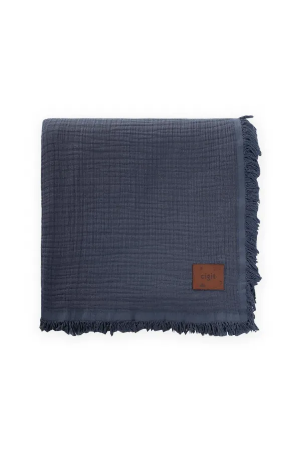 Muslin Four-Layer Bedspread 200X220 Cm Anthracite