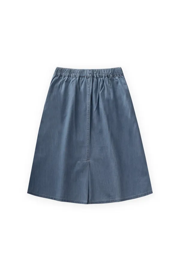 Jupe longue en jean bleu 3-8 ans