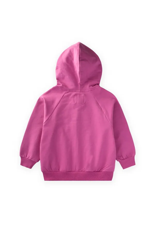 Gilet zippé à capuche, 1 à 14 ans, fuchsia foncé