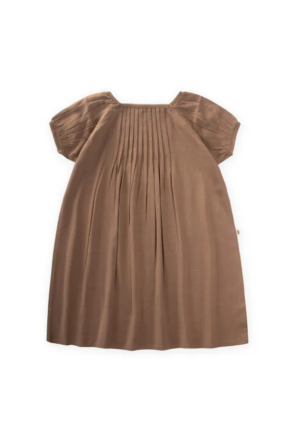 Robe en lin côtelé 2-7 ans Caramel
