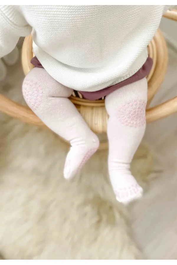 Emekleme Ve Kaymaz Külotlu Çorap 6-24 Ay Pudra