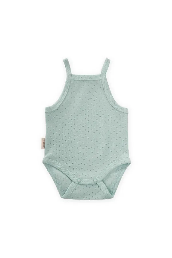 Air Conditioned Suspender Bodysuit for 0-3 Years Mint Green