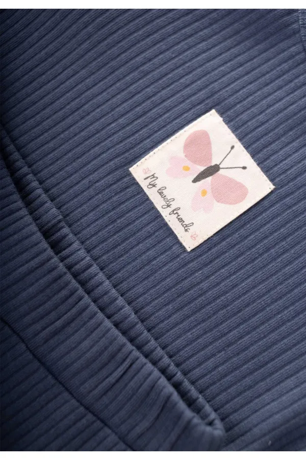 Ensemble de saison pour fille avec étiquette, 1-10 ans, bleu marine