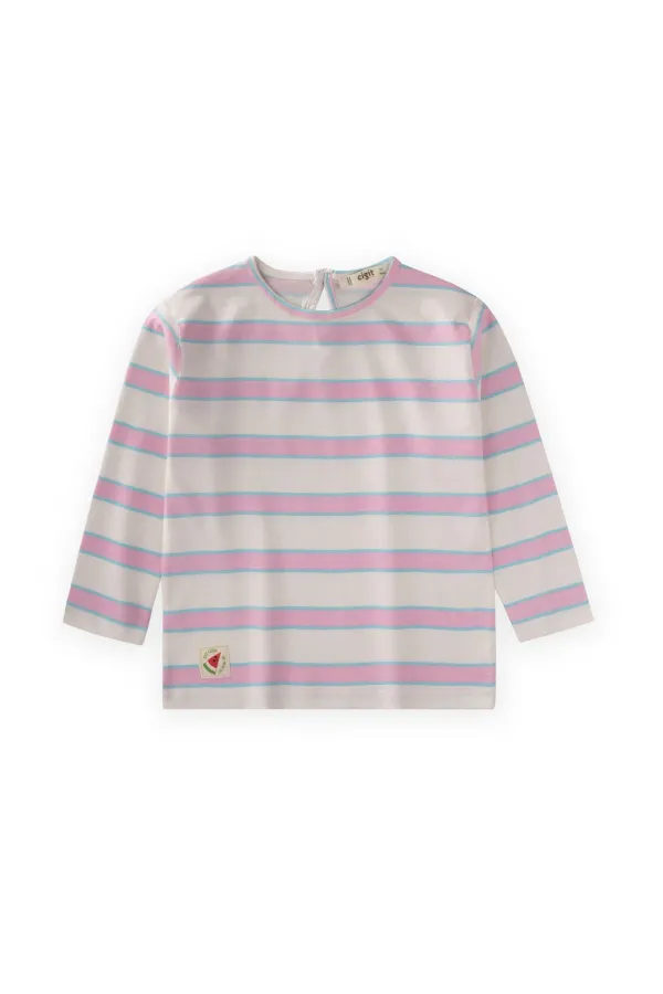 Striped Long Sleeve T-Shirt 2-8 Years Old Pink Blue Striped
