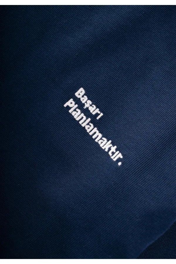 T-shirt à manches longues en tissu épais, 4-12 ans, bleu marine