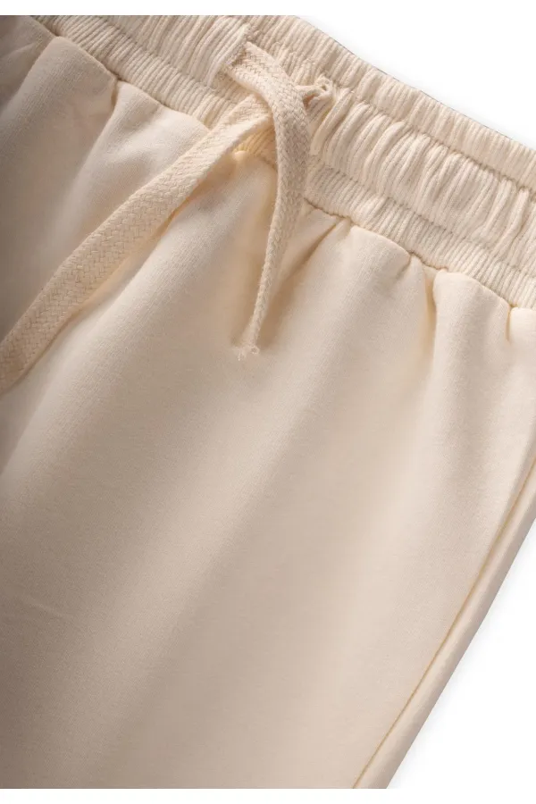 Ensemble de survêtement basique pour enfants de 1 à 5 ans, écru