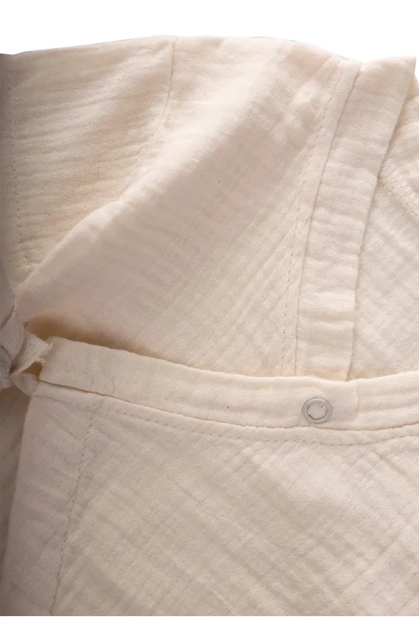 Organic Kruvaze Müslin Tulum 0-9 Ay Naturel