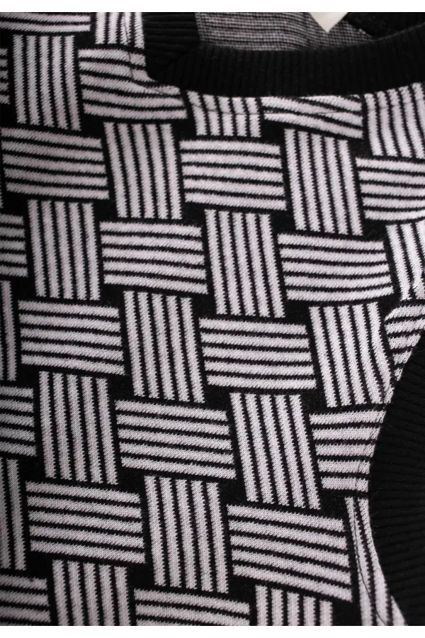 Desenli Süveter 2-7 Yaş Siyah