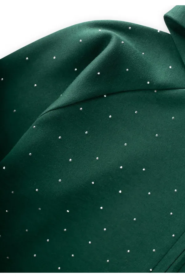 Modal Set with Zipper and Stone Embellishments, Ages 3-8, Green