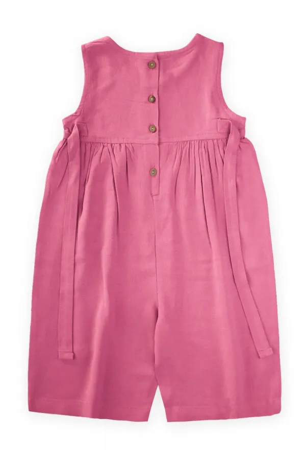 Sleeveless Laced Jumpsuit 2-7 Years Pink