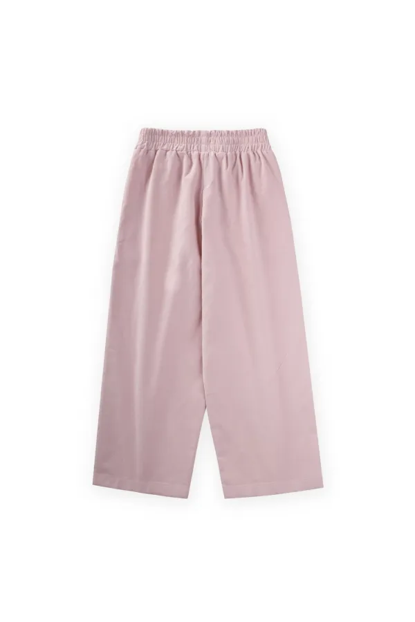 Kadife Pantolon 4-12 Yaş Pudra Pembe