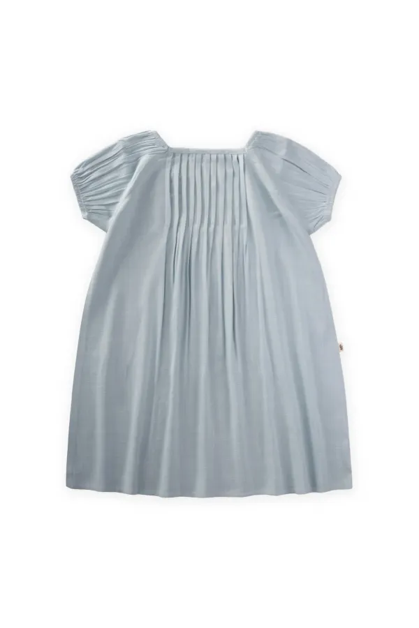 Ribbed Linen Dress 2-7 Years Old Blue