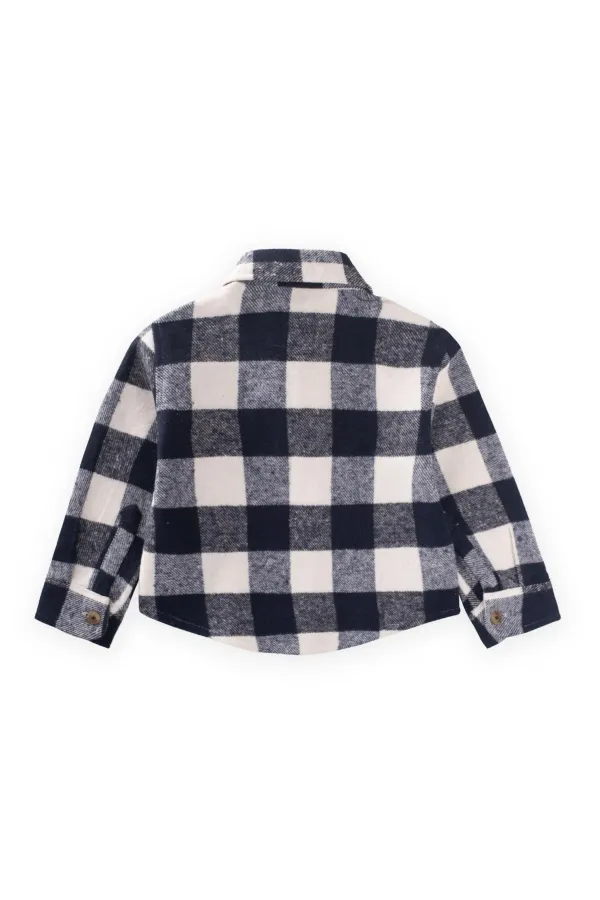 Oduncu Gömleği 1-9 Yaş Lacivert Ekose