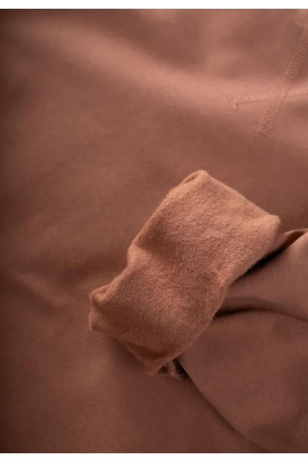 Basic Karyoka Detaylı Sweatshirt Takım 3-8 Yaş Açık Kahve