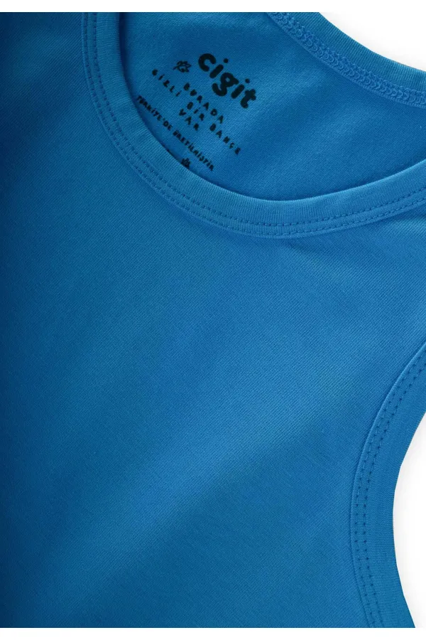 Üçlü Geniş Askılı Atlet Set 2-9 yaş Turkuaz