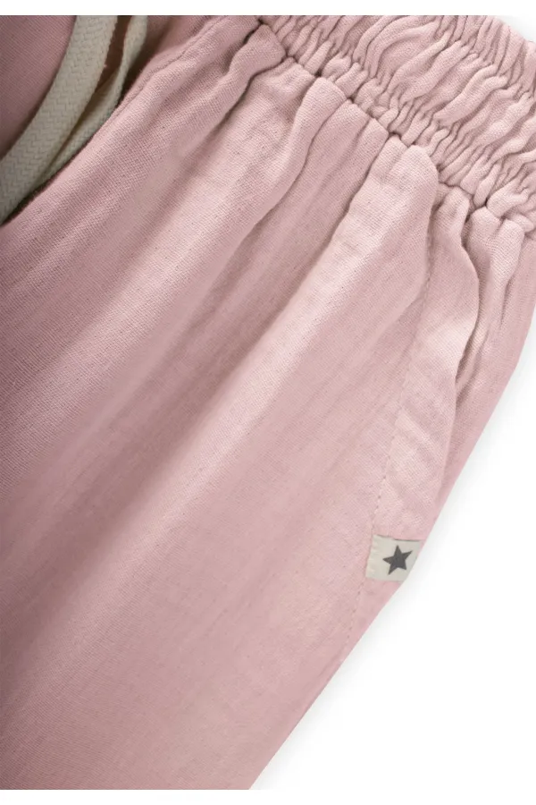 Culotte en mousseline pour enfants de 1 à 10 ans, rose poudré