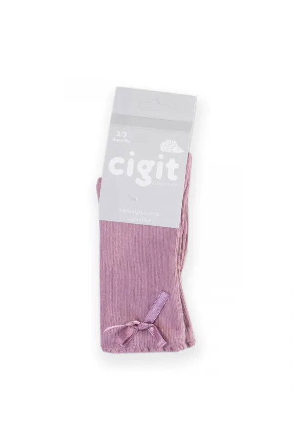 Children's Knee-High Girls' Socks for 2-9 Years Old Dusty Rose