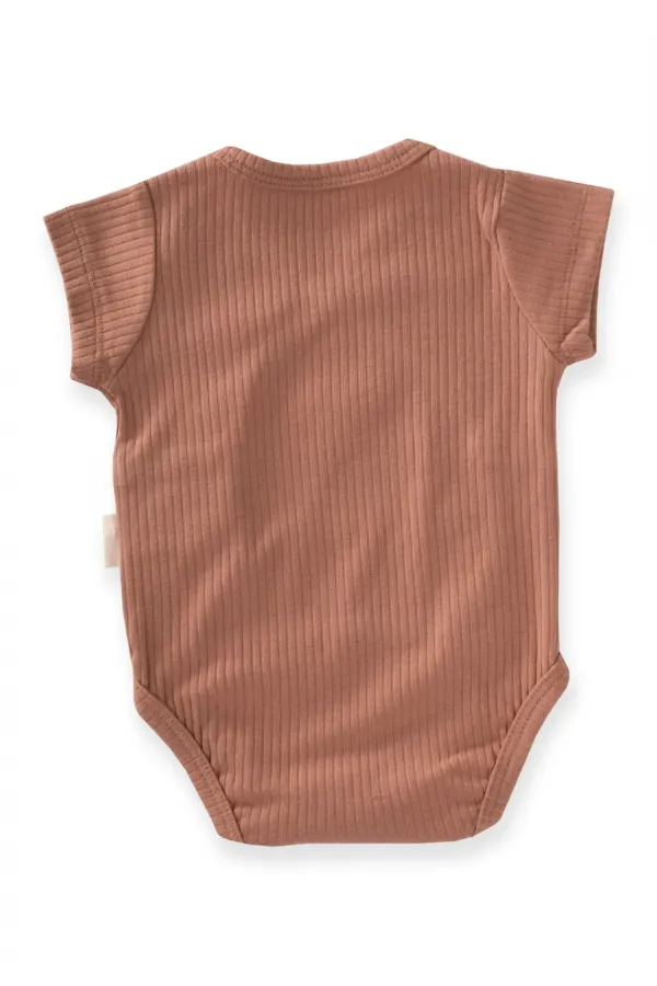 Double Breasted Corduroy Bodysuit 0-6 Months Brown