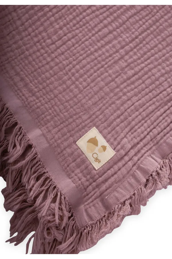 Four Layer Tassel Blanket 80X120 Cm Copper