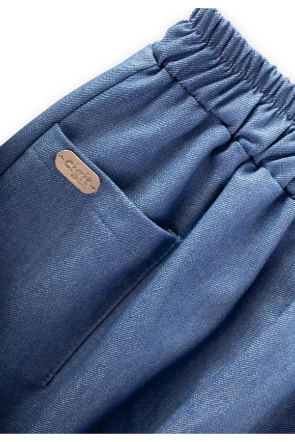 Cep Detaylı Pantolon 8-12 Yaş Mavi