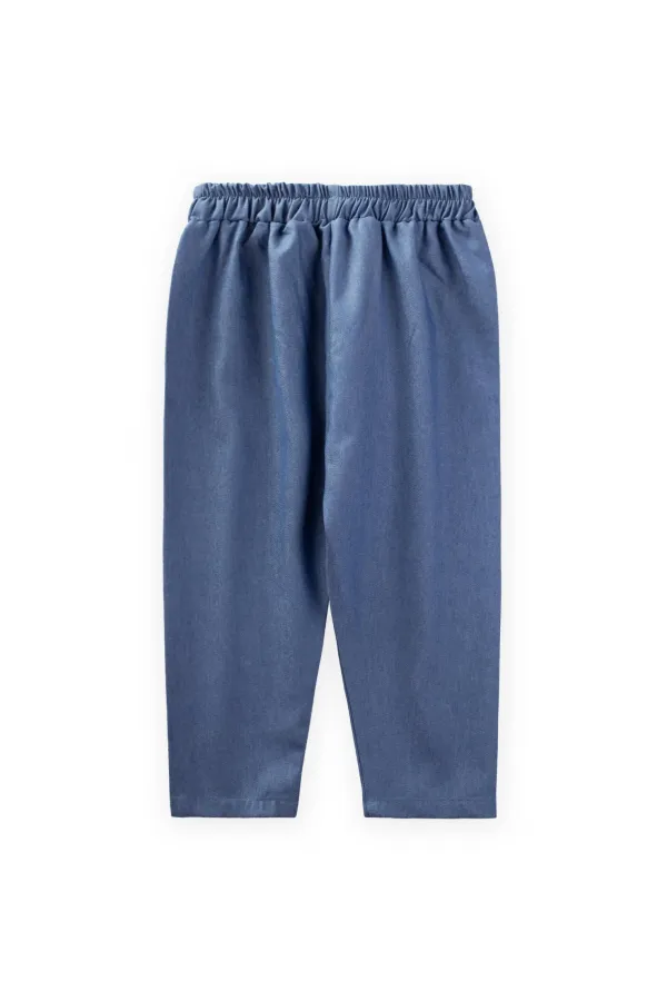 Cep Detaylı Pantolon 8-12 Yaş Mavi