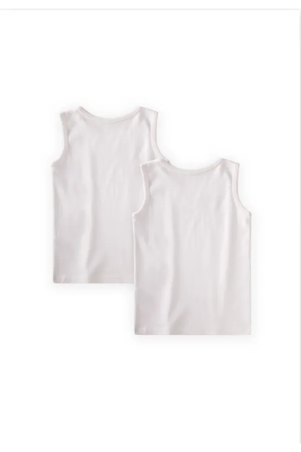 İkili Geniş Askılı Atlet 2-11 Yaş Ekru