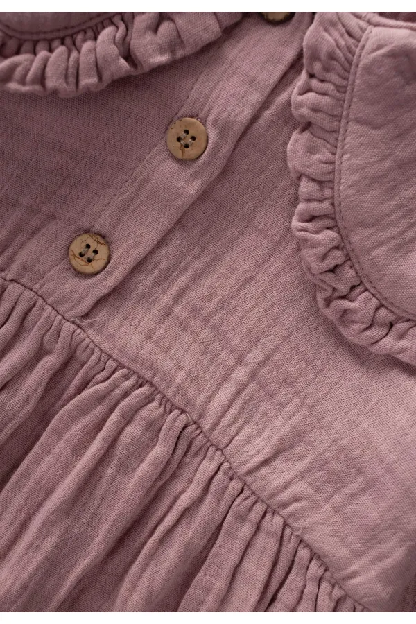 Seasonal Dress with Collar for 2-10 Years Old, Lilac Seasonal Dress with Collar for 2-10 Years Old, Lilac