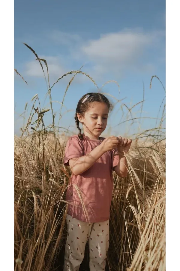 Basic Ribbed T-Shirt 1-5 Years Copper