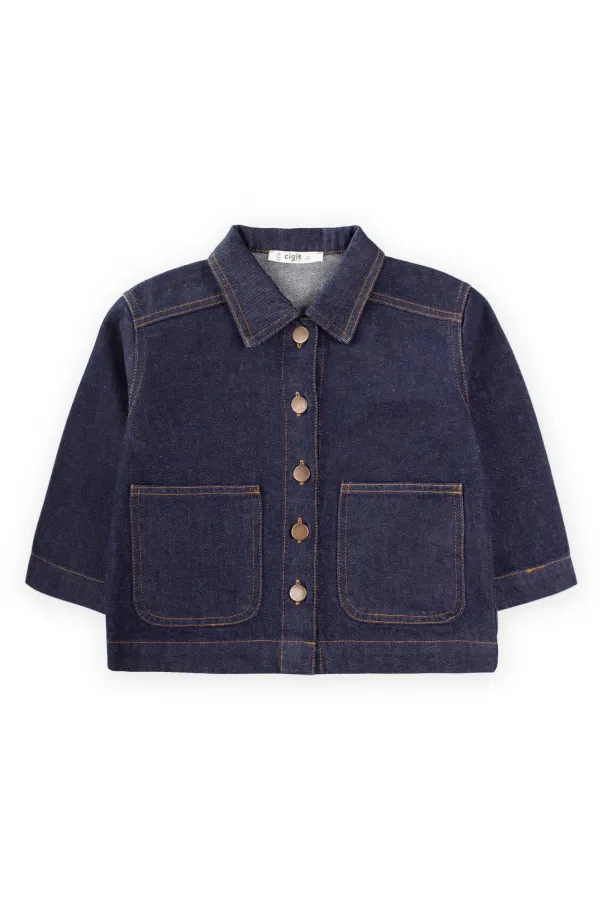 Dark Wash Denim Jacket 2-7 Years Blue