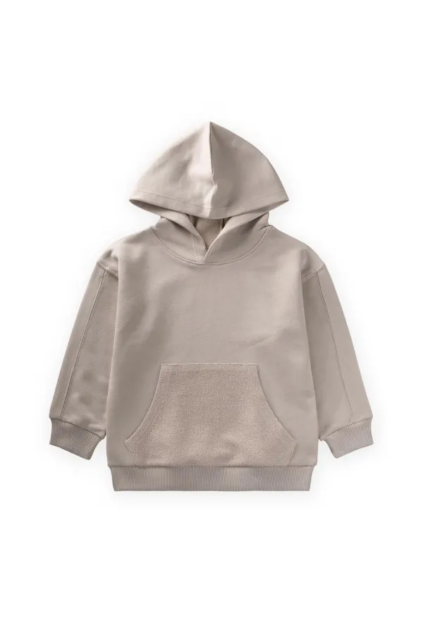 Hooded Sweatshirt 2-10 Years Old Stone