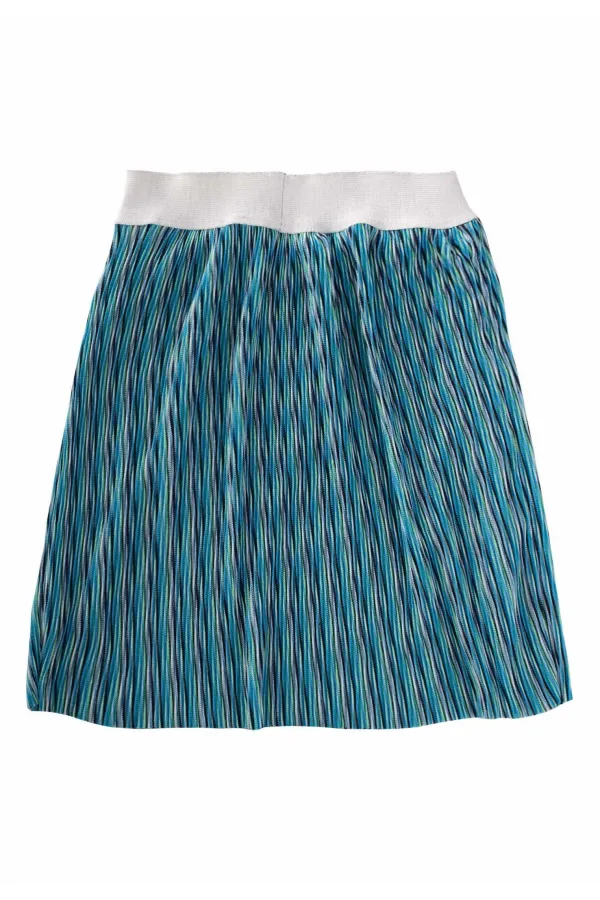 Piliseli Sim Lastik Detaylı Etek 2-7 Yaş Mavi