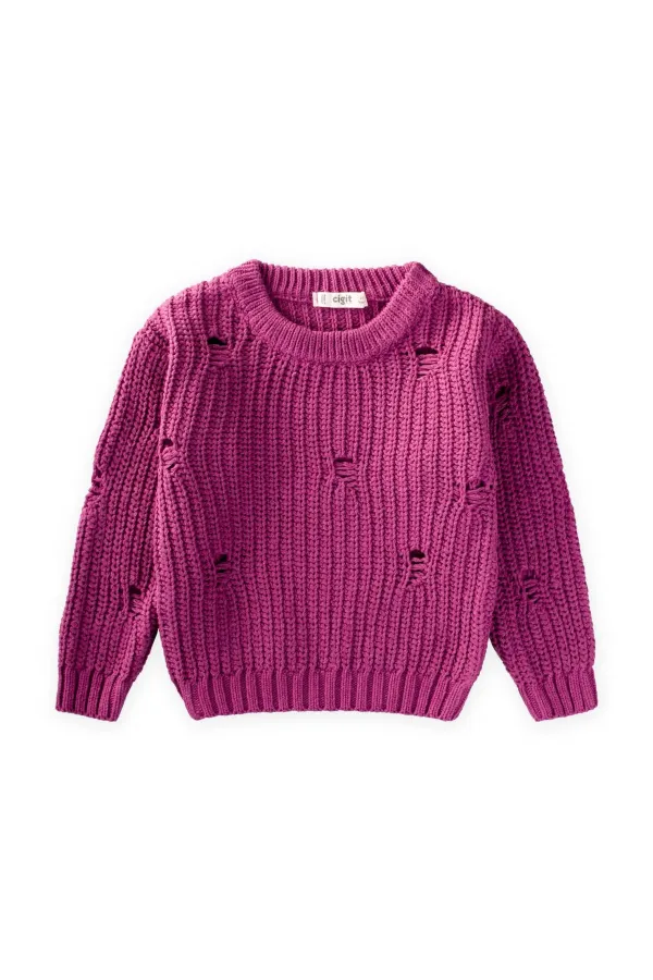 Thessaloniki Knit Sweater, Ages 2-8, Purple