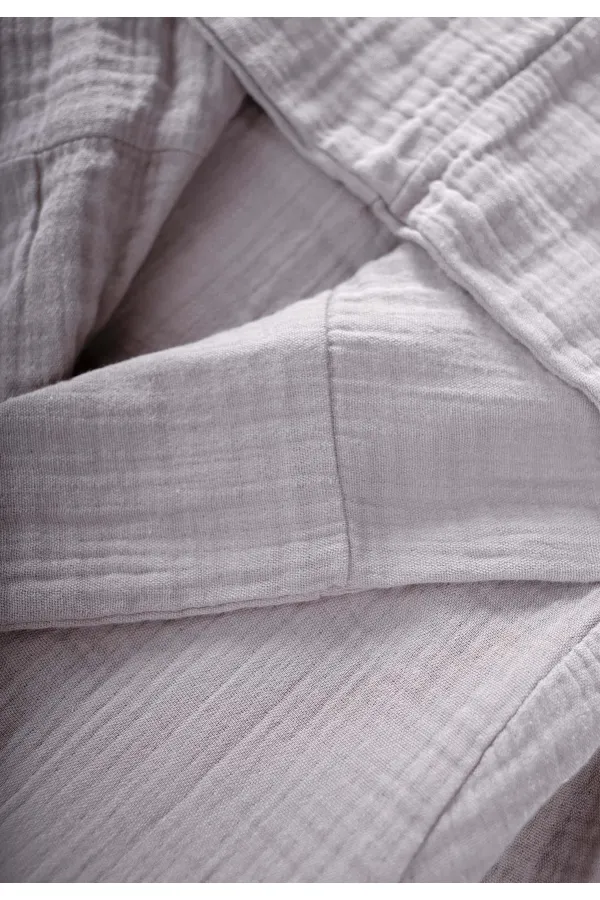 Double Layer Muslin Child Bathrobe 1-9 Years Gray