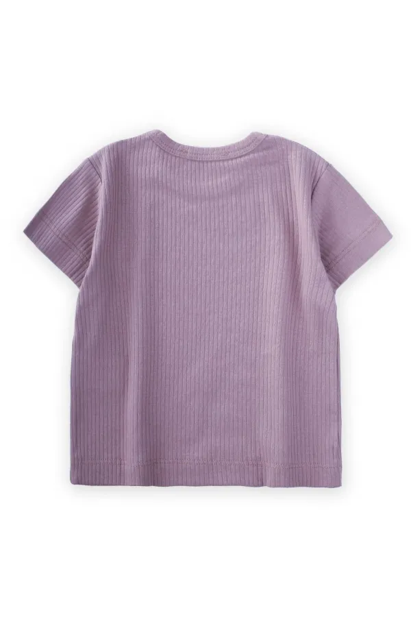 Basic Ribbed T-Shirt 1-5 Years Lilac