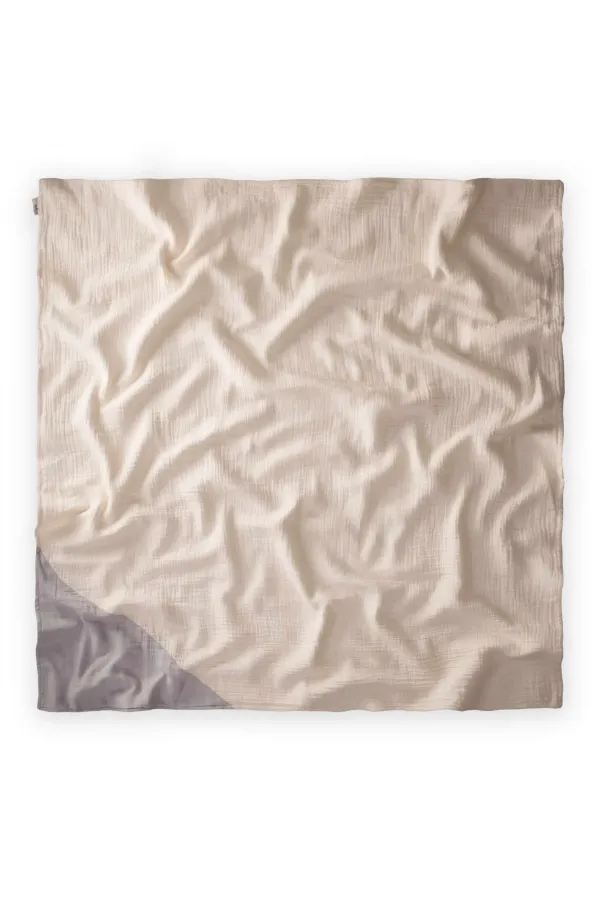 Triangular Cornered Double Layer Blanket 85X90 Cm Raw Gray