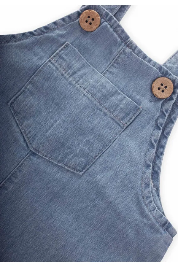 Denim Overalls with Suspenders for 0-3 Years Olds Blue