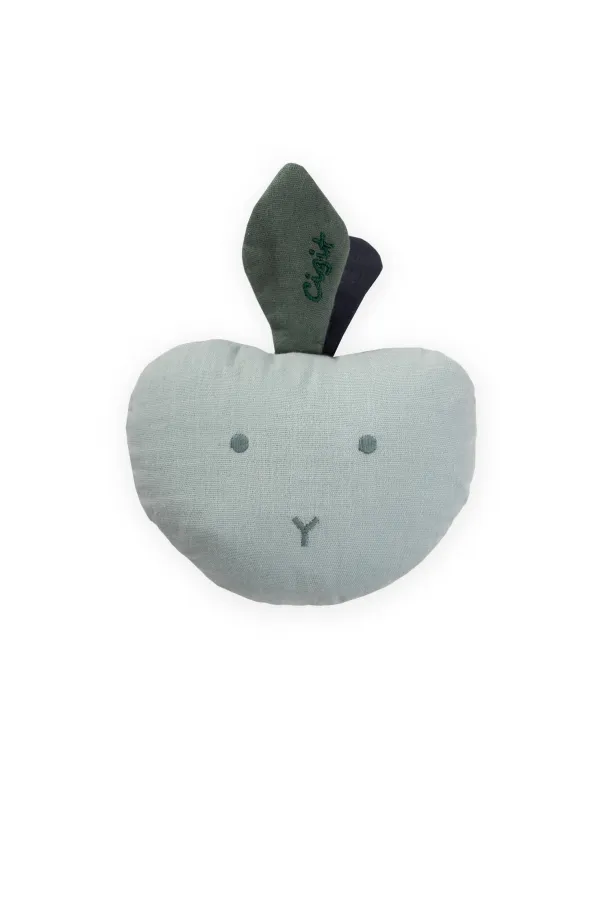 Müslin Çıngıraklı Elma Oyuncak Mint Yeşili