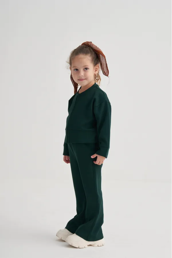 Modal İspanyol Paça Takım 2-7 Yaş Zümrüt