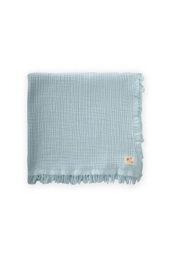 Four-Layer Tassel Blanket 80X120 Cm Mint Green