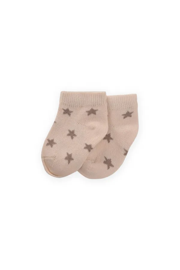 Star Patterned Baby Bootie Socks for 0-4 Years Old