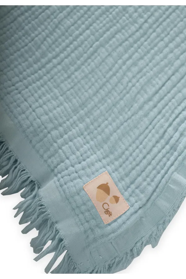 Four-Layer Tassel Blanket 80X120 Cm Mint Green